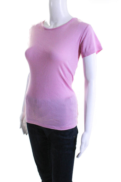 Ralph Lauren Black Label Womens Short Sleeve Crew Neck Tee Shirt Pink Size Large