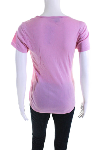 Ralph Lauren Black Label Womens Short Sleeve Crew Neck Tee Shirt Pink Size Large