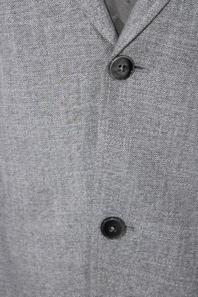 Jack Victor Mens Gray Two Button Long Sleeve Blazer Jacket Size 42S