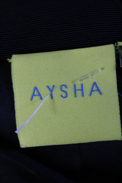 Aysha Women's V-Neck Short Sleeves Button Down Crop Jacket Black Size 6