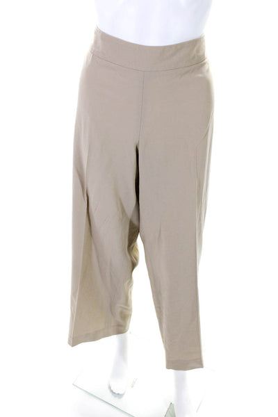 Giorgio Armani Womens Pure New Wool Side Zip Up Dress Pants Beige Size 48