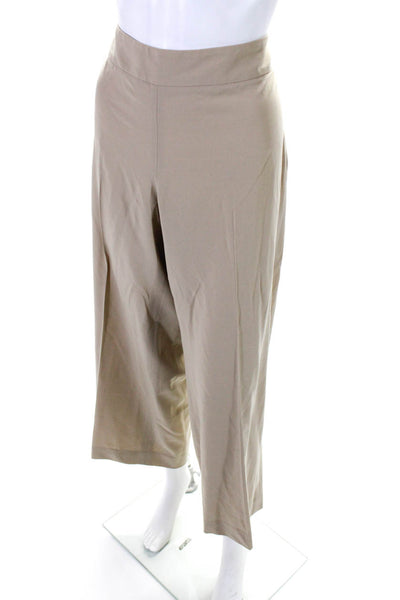 Giorgio Armani Womens Pure New Wool Side Zip Up Dress Pants Beige Size 48