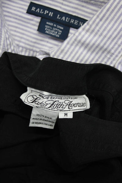 Saks Fifth Avenue Ralph Lauren Womens Tops Blouses Black Size M 2 Lot 2