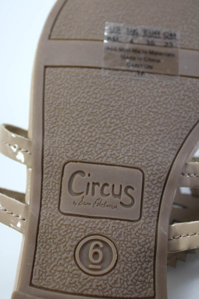 Circus by Sam Edelman Womens Slip-On Textured Strappy Flip Flops Brown Size 6