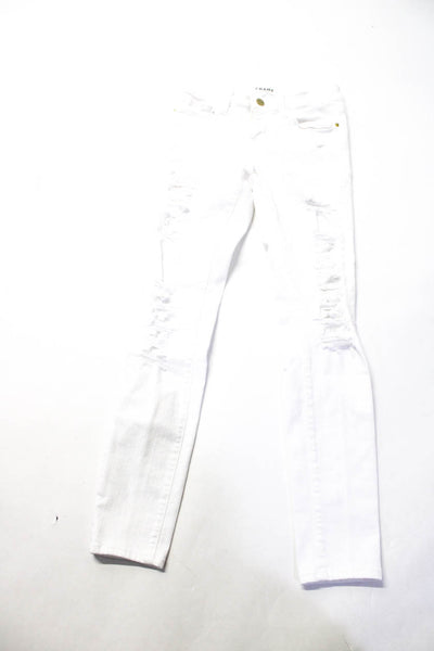 AG Adriano Goldschmied Frame Denim Womens Skinny Jeans White Size 26 30 Lot 2