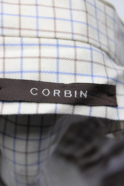 Corbin Mens Pleated Front Cuffed Straight Leg Dress Pants Khaki Tan Size 36