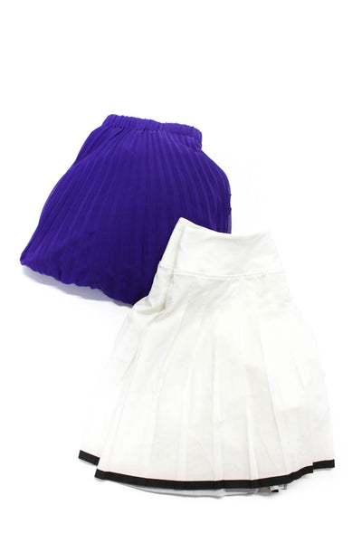 Club Monaco Nike Womens Pleated Elastic Waist Maxi Skirt Purple Size 0 S Lot 2