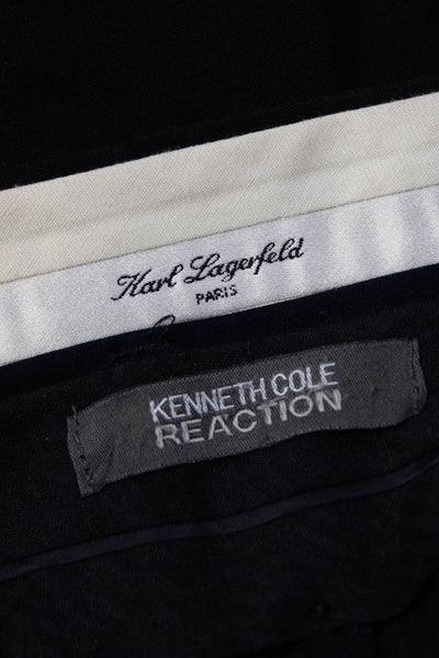 Kenneth Cole Karl Lagerfeld Mens Pleated Hook & Eye Pants Black Size EUR32 Lot 2