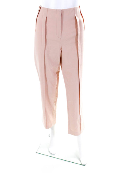 Philosophy Womens Pleated Front Slim Straight High Rise Dress Pants Pink Size 8