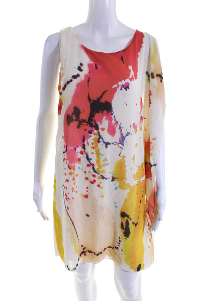 Suncoo Women's Round Neck Sleeveless Shift Mini Dress Multicolor Size 2