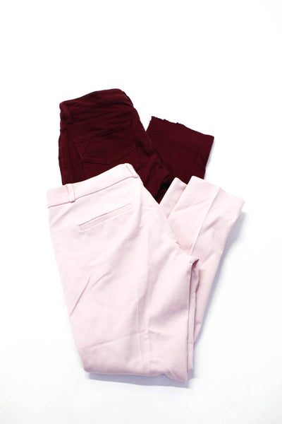 Banana Republic Women's Midrise Straight Leg Dress Pant Pink Size 2 P Lot 2