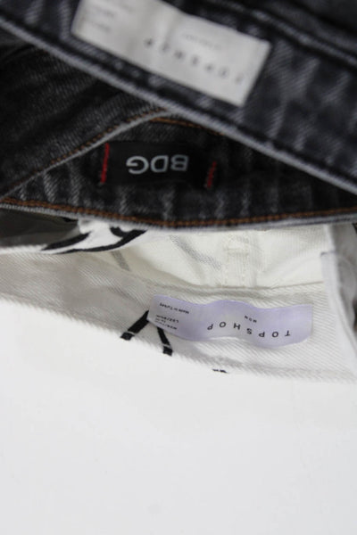Topshop BDG Womens Denim Straight Jeans Gray White Black Size 28 30 32 Lot 3