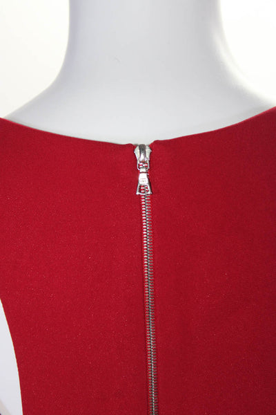 Narciso Rodriguez Womens Square Neck Zippered Pencil Tank Dress Red Size 44