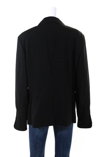 Strenesse Gabriele Strehle Women's Collar Line Two Button Jacket Black Size 12