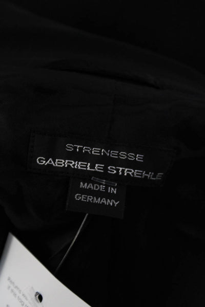 Strenesse Gabriele Strehle Women's Collared Two Button Jacket Black Size 12