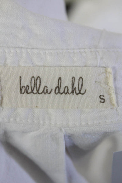 Bella Dahl Women's Sleeveless Button Down Collared Shirt White Size S