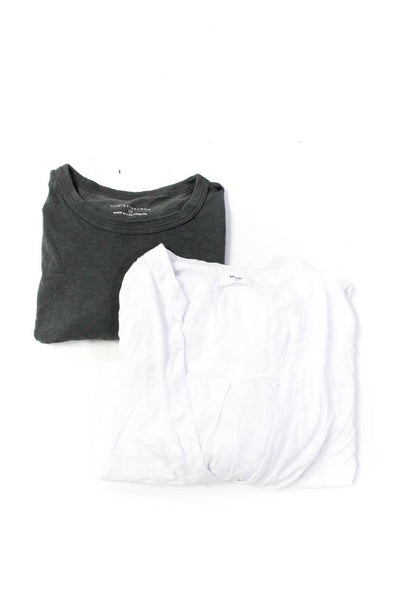 Mikoh Women's V-Neck Long Sleeves Tunic Blouse White Size 2