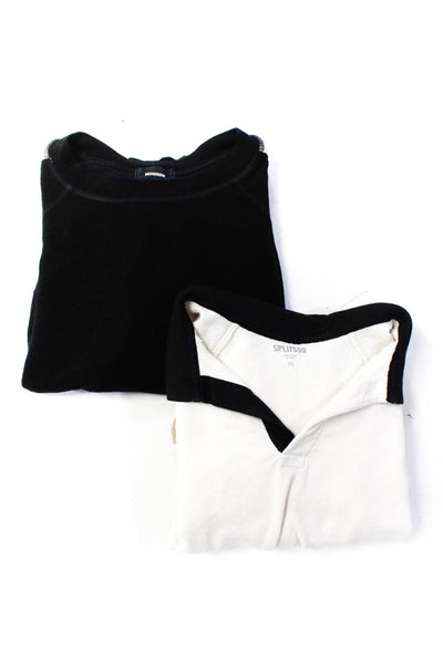 Splits59 Monrow Womens Stripe Long Sleeve Sweatshirts Black Size S XS Lot 2