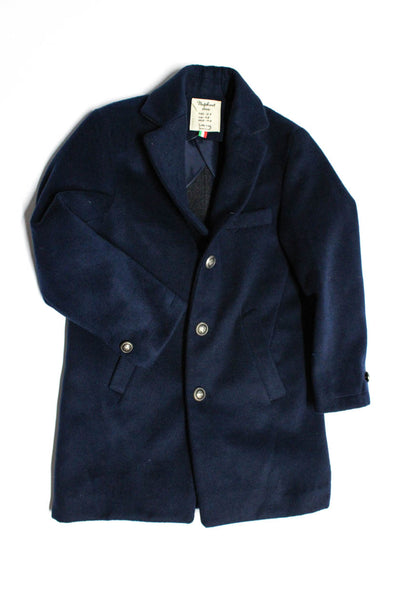 Nupkeet Boys Long Sleeve Button Down Coat Navy Size 4Y