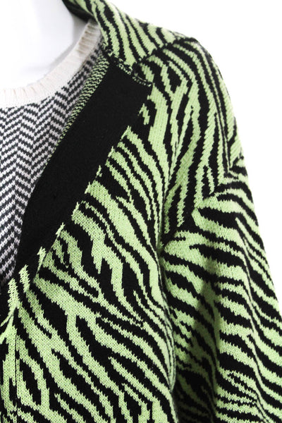 Zara Women's Open Front Cardigan Pullover Sweater Green Gray Size S XL Lot 2