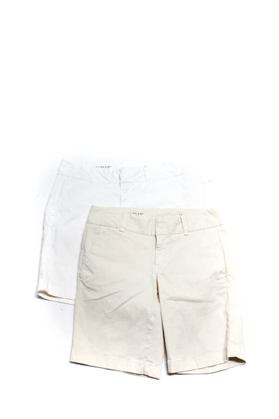 Andie Women's Flat Front Pockets Chino Short White Size 2