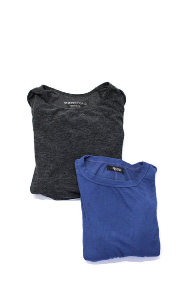 Michael Lauren Beyond Yoga Womens Shirts Blue Gray Size Small Lot 2