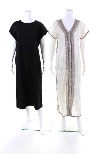 Massimo Dutti Garnet Hill Womens Long Tunic Dresses Black Beige Size S XS Lot 2