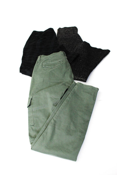 Frame Zara Amanda + Chelsea Womens Green Zip Ankle Cargo Pants Size 25 M 4 lot 3