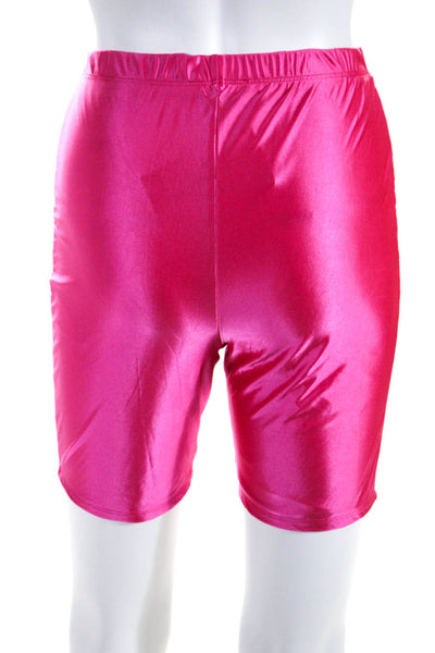 Hours Womens Biker Workout Shorts Pink Size Small