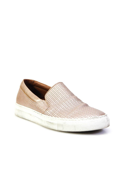 Aquatalia Women's Leather Slip On Low Top Sneaker Shoes Shoes Pink Size 7