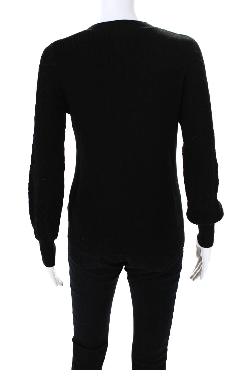 Long Sleeve V-Neck Sweater Black