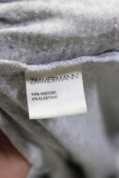 Zimmermann Women's Sleeveless T-Shirt Dress Heather Gray Size 1