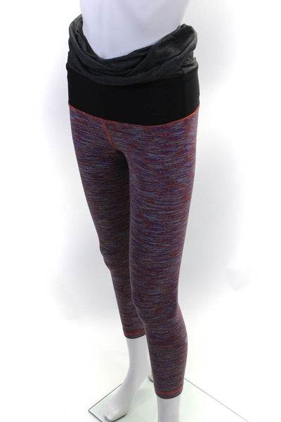 Lululemon Women's Printed Ankle Leggings Tank Top Set Purple Size 6