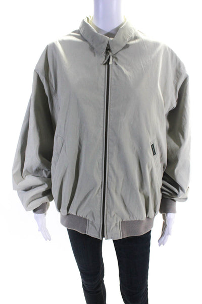 Weatherproof Womens Long Sleeved Zip Collared Bomber Jacket Light Green Size L