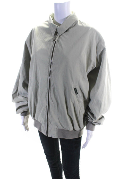 Weatherproof Womens Long Sleeved Zip Collared Bomber Jacket Light Green Size L