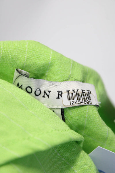 Moon River Womens Lime Pinstripe Top Size 0 12438744