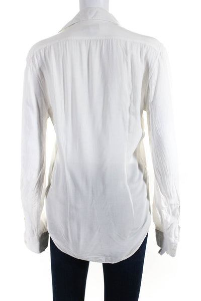 Reiss Womens Rafiel Button Down Shirt White Size Small