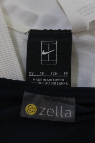 Zella Nike Womens Athletic Sleeveless Tank Top Dress Blue White Size XS S Lot 2