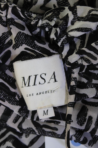 Misa Women's Spaghetti Straps Mini Shift  Dress Black Size M