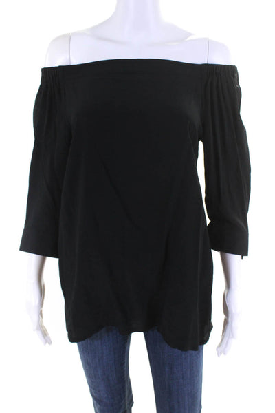 Theory Women's Off The Shoulder Blouse Black Size M