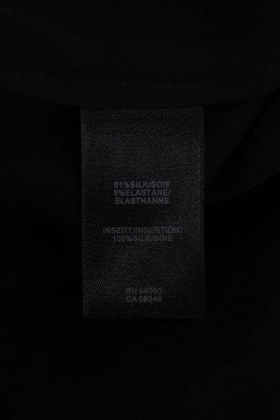 Robert Rodriguez Womens Studded Rhinestone Sleeveless Top Blouse Black Size 0