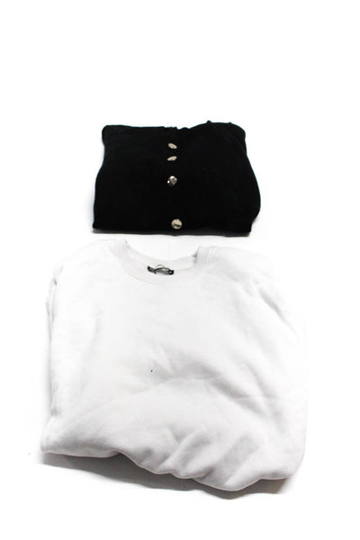 Zara Womens Sweaters Black White Size Small Medium Lot 2