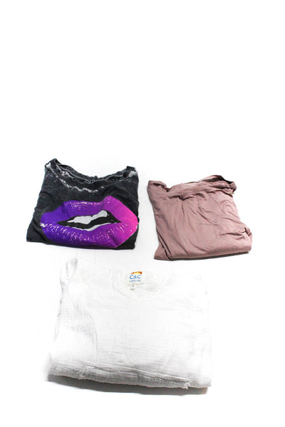 Chaser Calvin Klein C&C California Womens Shirts Gray Pink White Size M L Lot 3
