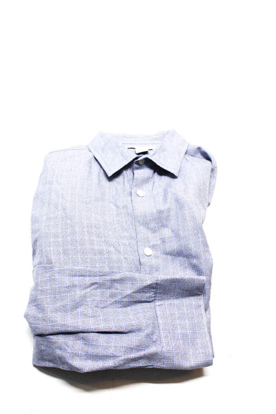 Calvin Klein Alex Mill Mens Cotton Button Collar Stripe Tops Blue Size S M Lot 2