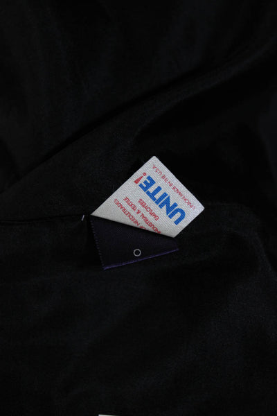 Ralph Lauren Purple Label Womens Silk Check Print Zipped Midi Skirt Black Size 8
