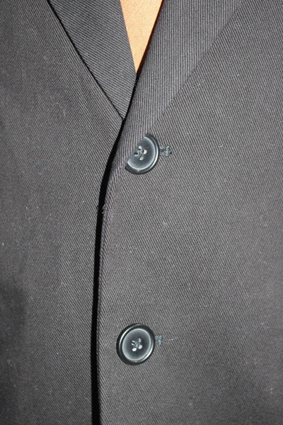 Vince Mens Cotton Patchwork Darted Buttoned Collared Blazer Black Size EUR40