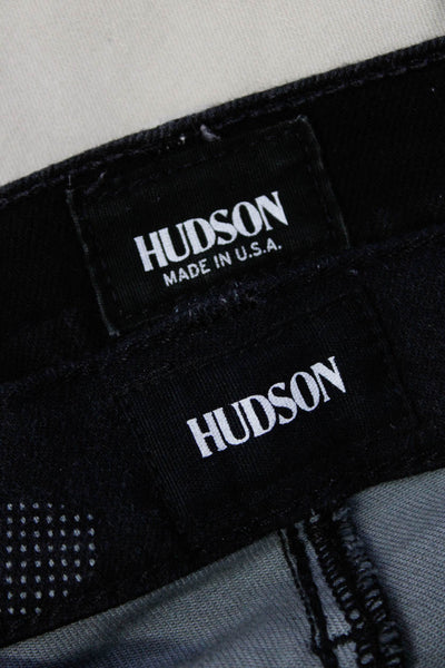 Hudson Womens Slim Cut Jeans Pants Black 29 30 Lot 2