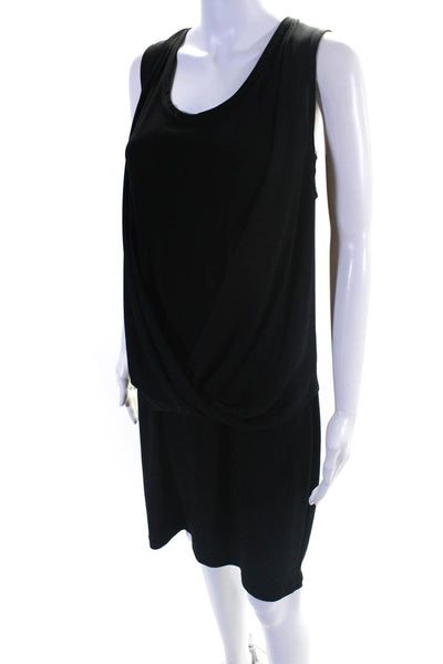 Frank Lyman Women's Sleeveless Scoop Neck Blouson Dress Black Size 14