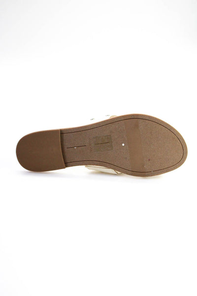 Dolce Vita Women's Open Toe Embellish Slide Sandals White Size 7.5 Lot 2