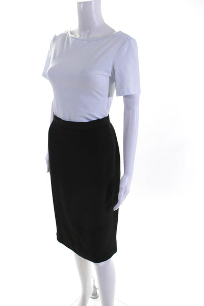 Giorgio Armani Women's A-Line Midi Slit Hem Skirt Green Size 12
